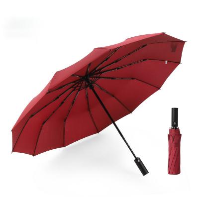 China Modern Parasols 3-Folding Umbrellas Outdoor Automatic Umbrella For Rain for sale