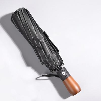 China Modern Auto Open Auto Narrow Umbrella Academy Travel Umbrella With Wooden Handle for sale