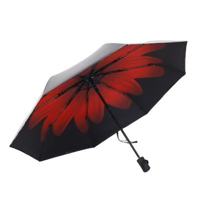 China Wholesale Price Modern Three-Folding Outdoor Reversible Shade Umbrella With Handle for sale