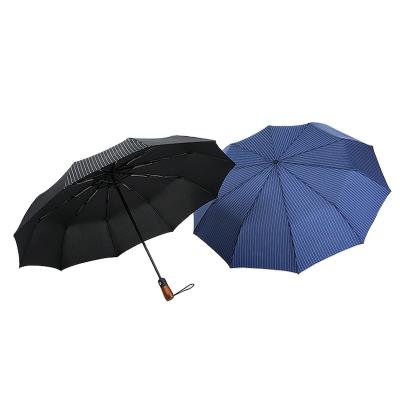 China Modern Large Size Quality Quality Umbrella Automatic Folding Umbrella Anti UV With Wooden Handle for sale