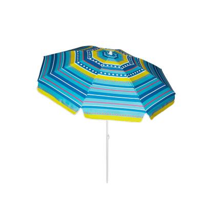 China Traditional Beach Umbrella with Water or Sand UV50+ Protection Outdoor Portable Parasol with Push Button Tilt for the Sea and Patio for sale