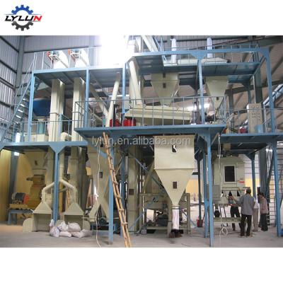 China High Efficiency Easy Operation Factory Supply Full Automatic 1-2 t/h Animal Feed Production Line / Animal Feed Making Machine for sale