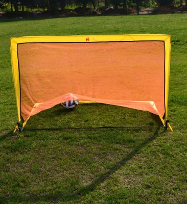 China Fiberglass mesh soccer net soccer pole+ new square training dedicated orange network&portable mesh soccer goal for sale