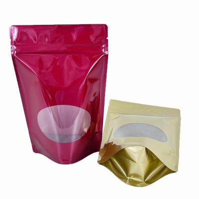 China Recycled Materials Aluminum Foil Custom Laminate Waterproof Resealable Zipper With Window For Food Holder Pouches for sale