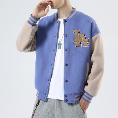 China Custom Fashion Letter Pattern Letter Baseball Jackets Breathable Winter Bomber Jacket Embroidery Embroidery Men for sale