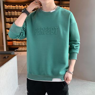 China custom made oversized Anti-wrinkle crewneck sweatshirt men embossed 3D printing blank sweatshirts men's hoodies and sweatshirt for sale