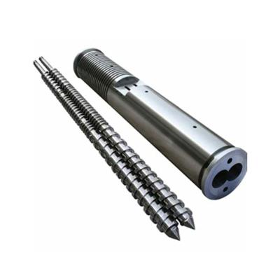 China Shops Series Bimetallic Building Material SJSZ Conical Twin Screw Barrel For PVC Plastic Extruder for sale