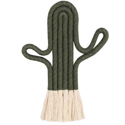 China Minimalist Hand Made - Woven Ornaments Wall Hanging Cactus Decoration Party Supplies for sale