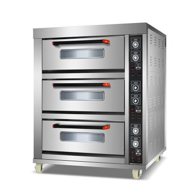 China Triple Economic Economic Commercial Bread Equipment Electric Baking Platform Oven For Artisan Bakery for sale