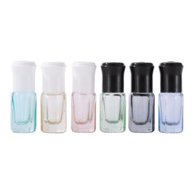 China High Popularity 3ml Personal Care Octagonal Roller Ball Sleeve Travel Cute Rollerball Glass Cosmetic Bottle for sale