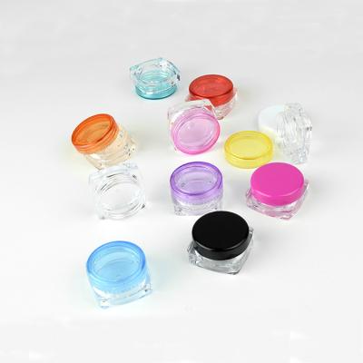 China Wholesale Cosmetic Container Transparent Cosmetic Packaging Round Skin Care Plastic Jar for sale