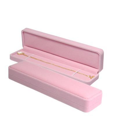 China Luxury Wholesale Custom Jewelery Packaging Velvet Foam Box Inserts Velvet Jewelry Necklace Boxes for sale