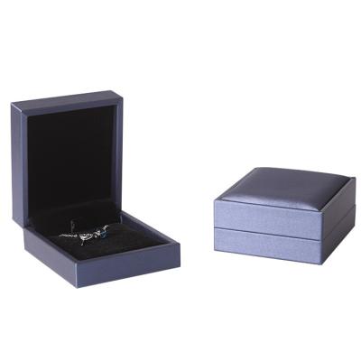 China High-end Leather Necklace Jewelery Packaging Box PU Pendant Ring Bracelet Jewelry Box With Custom Logo for sale