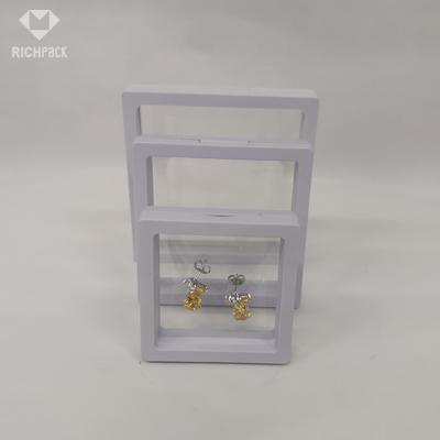 China Jewelry Packaging Show 9 By 9 Pet Flexible Transparent Jewelry Packaging Display With Black Or White Frame for sale