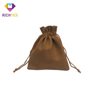 China Custom Luxury Drawstring Canvas Large Jewelry Package Pouch China Suppliers Velvet Jewelry Pouch Bag Makeup Pouch Bag for sale