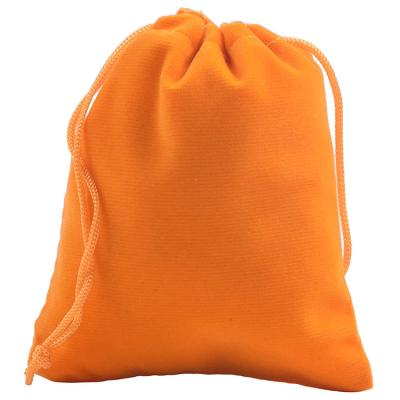 China Gift Wrapping Richpack Big Logo Jewelry Velvet Ring Pouch orange for sale