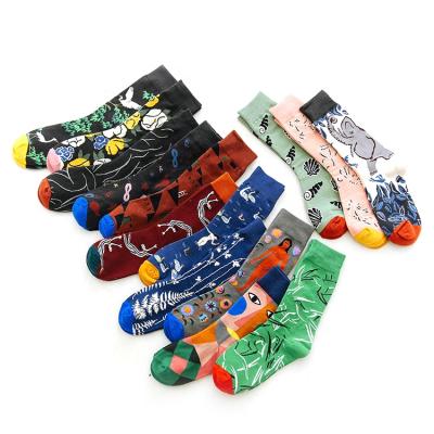 China Fashion Antibacterial Custom Skateboard Mens Socks Cotton Fun Socks Happy Crew Socks for sale