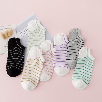 China Fashion Women Cotton Footie Antibacterial High Quality Colorful Slouch Slouch Socks Summer Women Breathable Ankle Socks for sale