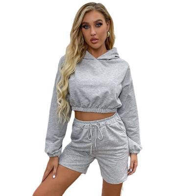 China Wholesale Breathable High Quality Loose Outdoor Fashion Solid Color Cotton Women Sportswear 2 Piece Sets Long Sleeve Sweatshirts for sale