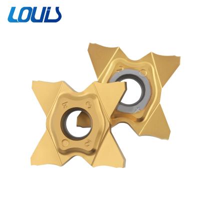 China External turning tool NC slotted cutting inserts TQJ27-0.5 1.0 1.5 2.0 TT9080 four-pointed star butterfly inserts for sale