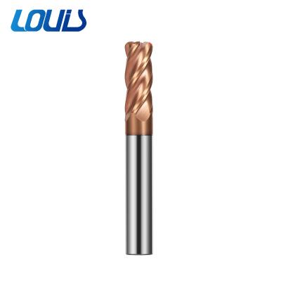 China Tungsten Cobalt Alloy 55 Degree Round Nose Tungsten Steel Milling Cutter 4 - Edge Arc Combo Milling Circular Cutter Quench To Die Steel for sale