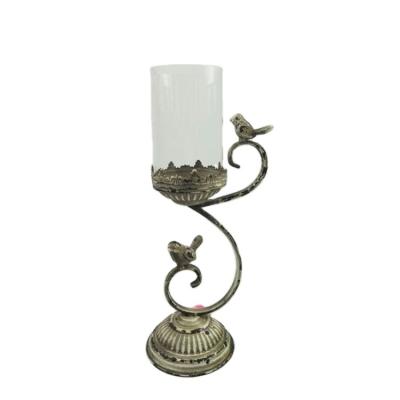 China Unique Home Decoration Antique Iron Metal Candle Holder for sale