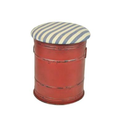 China Vintage Cast Iron Metal Frame Multifunctional Wholesale Red Industrial Bar Stool for sale