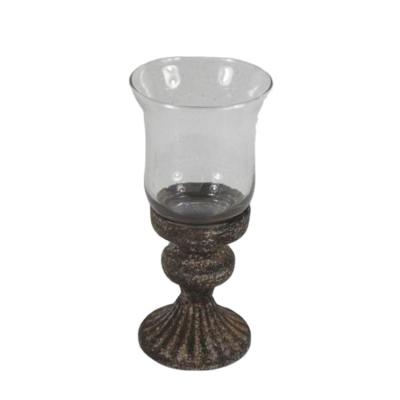 China Home Decoration Iron Candlestick Antique Rustic Wedding Stand for sale