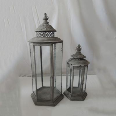 China Antique Home Decoration Iron Candle Lantern Set for sale