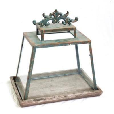 China Home decoration rustic antique wooden candle lantern, wooden lantern for candle for sale