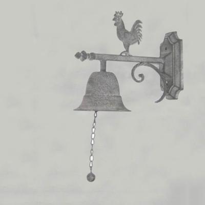 China Europe Gray Cast Iron Garden Bell shabby chic for sale