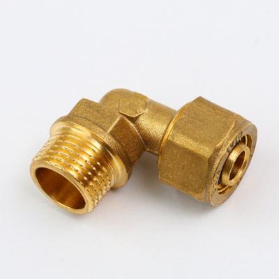 China Water/Oil/Gas/Air ZHUJI ELBOW UNIONS MALE WIRE BRASS COPPER FOR PEX ALUMINUM PLASTIC PIPE FITTINGS for sale