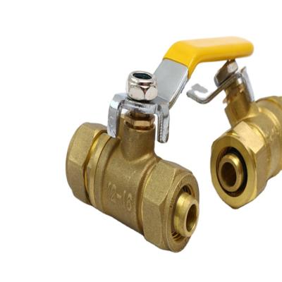 China General PEX Pipe Using Lead Free Brass Equal Lockable Float Safety Foot Gate Valve Pressure Reducing Ball Valve for sale