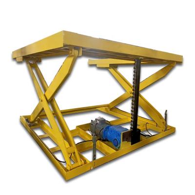 China Building Material Shops Cargo Lift For Warehouse Non-Hydraulic Scissor Lift / Professional Electric Lift Platform Construction for sale