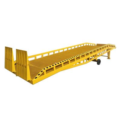 China Stores 10 Ton High Quality Building Material Manual Hydraulic Dock Lift Dock Ramps / Forklift Yard Ramp For Sale for sale