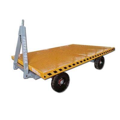 China Other Full Turnover Flat Truck Airport Factory Trailers Forklift Pull Truck Steering Trailer for sale