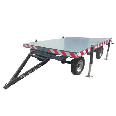 China Other Large Generator Trailers Full Truck Pull Forklift Airport Truck Outdoor Flatbed Turnover Truck Steering Trailer for sale