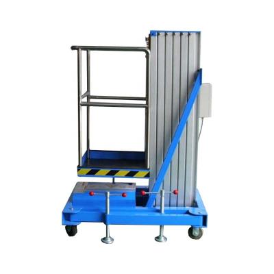 China High Quality Hotels Portability Lift Table 10m Aluminum Alloy Single Mast Lift Platform for sale