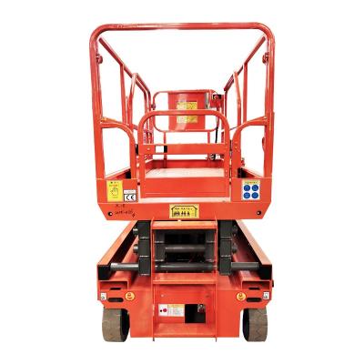 China Hotels Sell Window Cleaning 10m Platform Handle Control Scissor Lift Walking Lift for sale