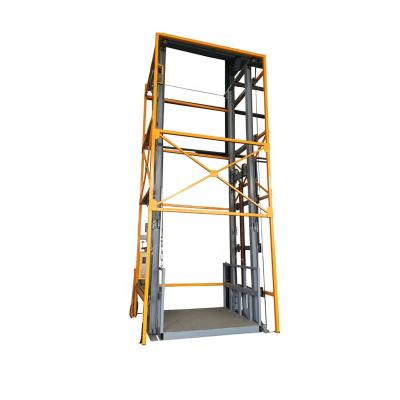 China Heavy Duty Outdoor Material Hydraulic Rail Chain Chain Stores Guide Lifting Platform For Warehouse Lift for sale