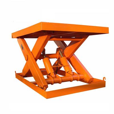 China Construction Material Stores Heavy Duty Platform Electric Shear Hydraulic Lift Fork Lifter for sale