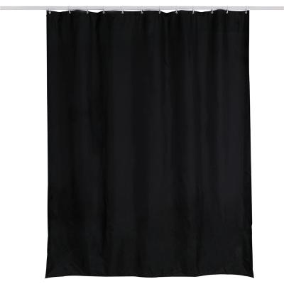 China 100% Durable Solid Shower Curtain Polyester FABRIC Shower Curtain With C Hook Set Of 13 for sale