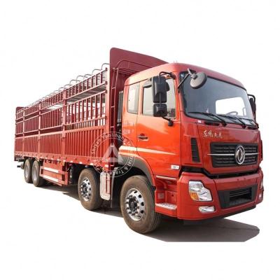 China 12 wheeler 20 ton horse and animal stake loading van cargo truck truck dimensions for sale 10300x2550x3960mm for sale