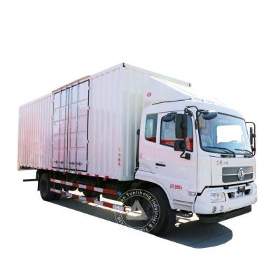 China Dongfeng Goods Delivery 10 Tons Box Light Cargo Trailer Box Van Truck For Sale 8250x2550x2910mm for sale