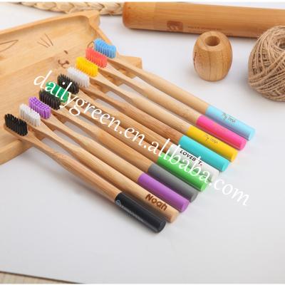 China Eco Friendly Medium Bristle Bamboo Toothbrush Wholesale With Custom Logo for sale