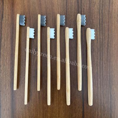 China Eco Friendly BPA Free Extra Soft Stiffens Bamboo Toothbrush For Kids for sale