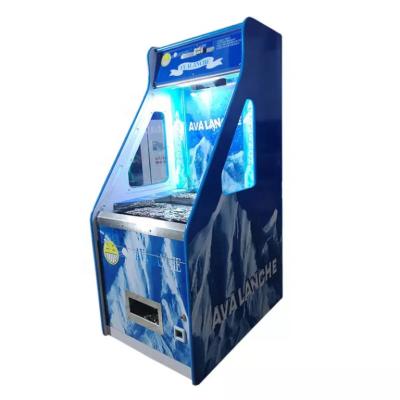 China Wooden+Tempered Glass Arcade Push Coins Game Machine Coin Pusher Machine For 1 Player Token Push Machine for sale