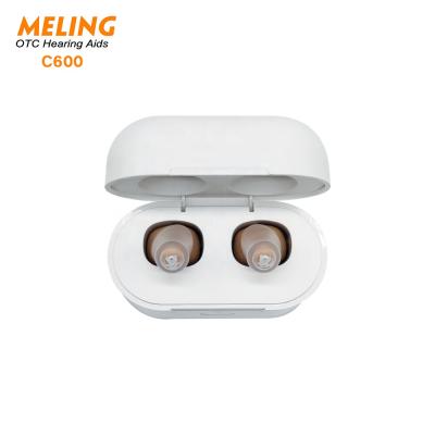 China New Style Intelligent Rechargeable Low Noise In-Ear Hearing Aids C600 Deaf Hearing Aids For Deaf People for sale