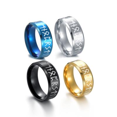 China 316L Stainless Steel Culture CLASSIC Rings Ring Blanks Popular Cheap Titanium Ring For Men Viking for sale