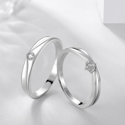 China CLASSIC Love For Life Couples Ring Mo Sangshi Valentine's Day Gift Proposal Small Carat Diamond Ring Pairs Ring for sale